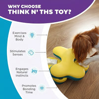 Spinning dog puzzle toy for treat play