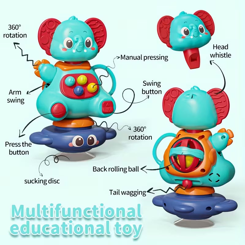 Spinning grasping toy for baby sensory training and early learning