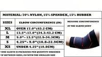 Sports elbow support sleeve providing pain relief for tennis elbow, golf elbow, and tendonitis