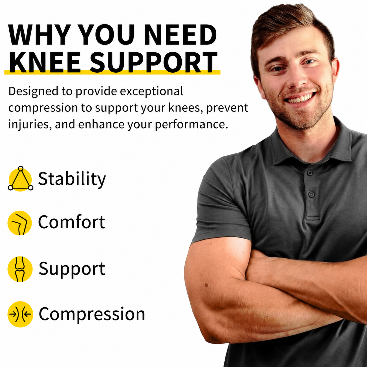 Sports Knee Sleeves for Running and Fitness Activities