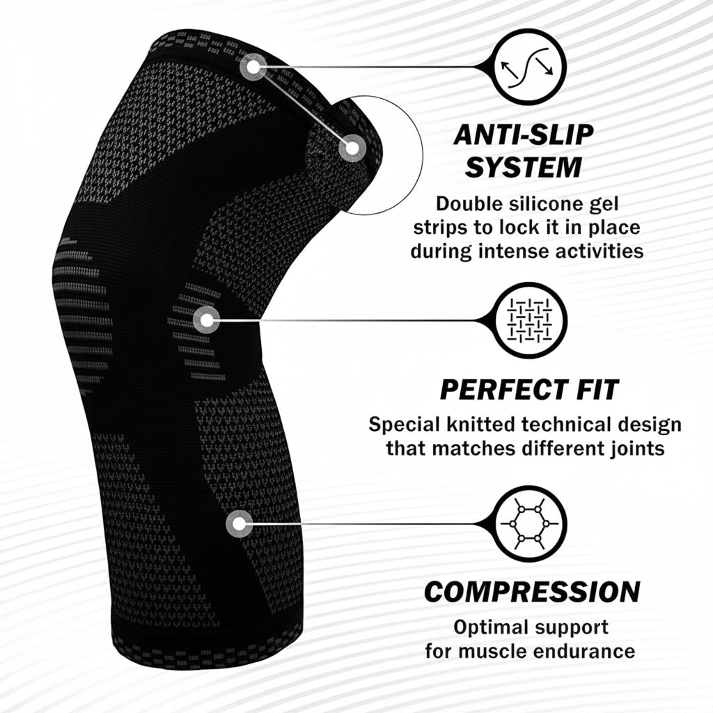 Knee support sleeve for basketball gym training and sports