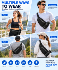 Sports running waist bag with compact storage