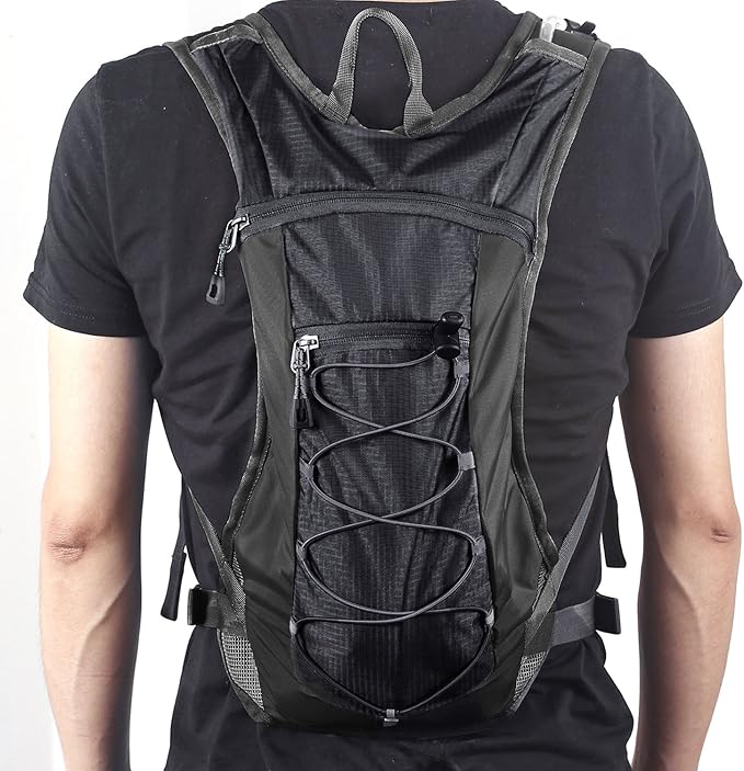 Sports water backpack with adjustable chest straps and ergonomic comfort fit