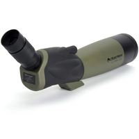 20-60x80mm spotting scope with angled eyepiece mounted on tripod for long distance viewing