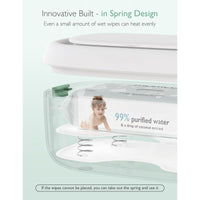 Built-in spring mechanism that lifts tissues towards the dispensing opening.