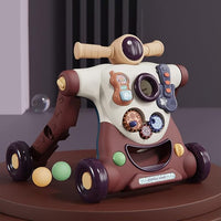 Baby learning walker with a wide stable base