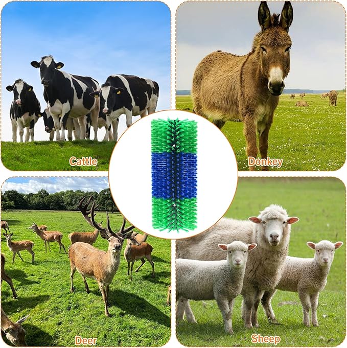 Wall mounted animal brush for stable use