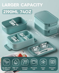Stackable meal prep container set with multiple compartments