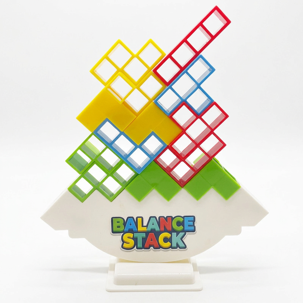 Stacking tower game 48 pieces balance game for kids and adults