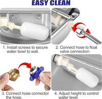 heavy duty stainless steel automatic water bowl for pets and livestock