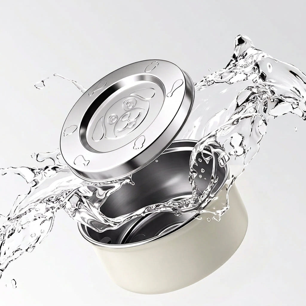 Stainless steel hanging pet water bowl for dogs and cats