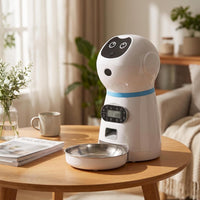Automatic Pet Feeder with Stainless Steel Food Tray