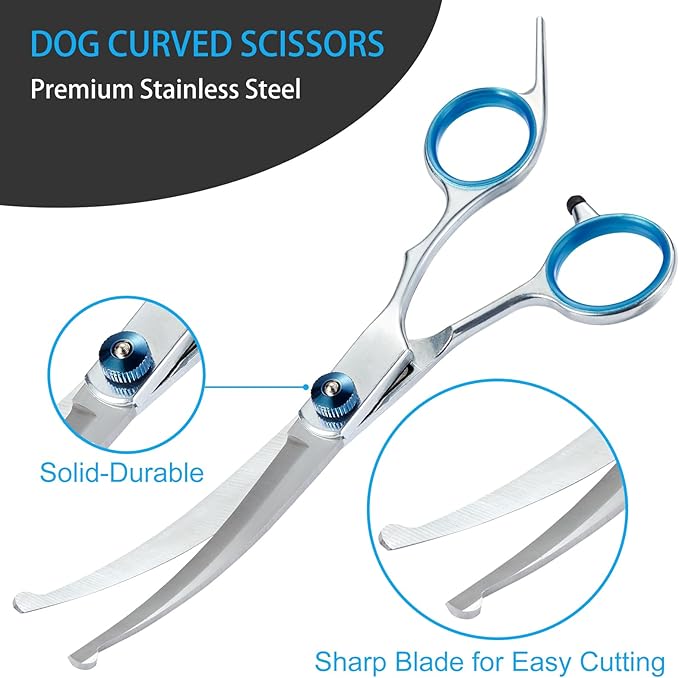 Stainless Steel Pet Grooming Scissors for Dogs, Cats, and Small Pets