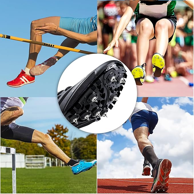 Stainless steel sprint spikes for superior traction and stability on tracks