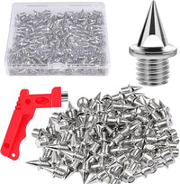 Stainless steel track spikes for sprinting and running with spike wrench