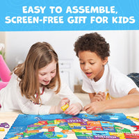 States and Capitals Puzzle – 70 Piece Jigsaw for Kids Ages 4-6, Learn Geography