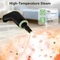 Handheld steam cleaner with 16 cleaning accessories