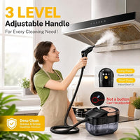 Adjustable steam cleaner for suitable furniture surfaces