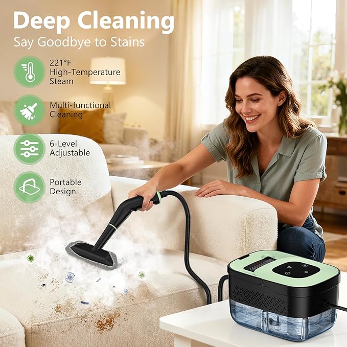 Handheld steam cleaner used for household surface cleaning