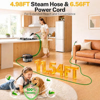 Portable steam cleaner for compatible tile and grout surfaces