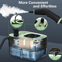 Portable steam cleaner with multiple nozzle attachments for household cleaning