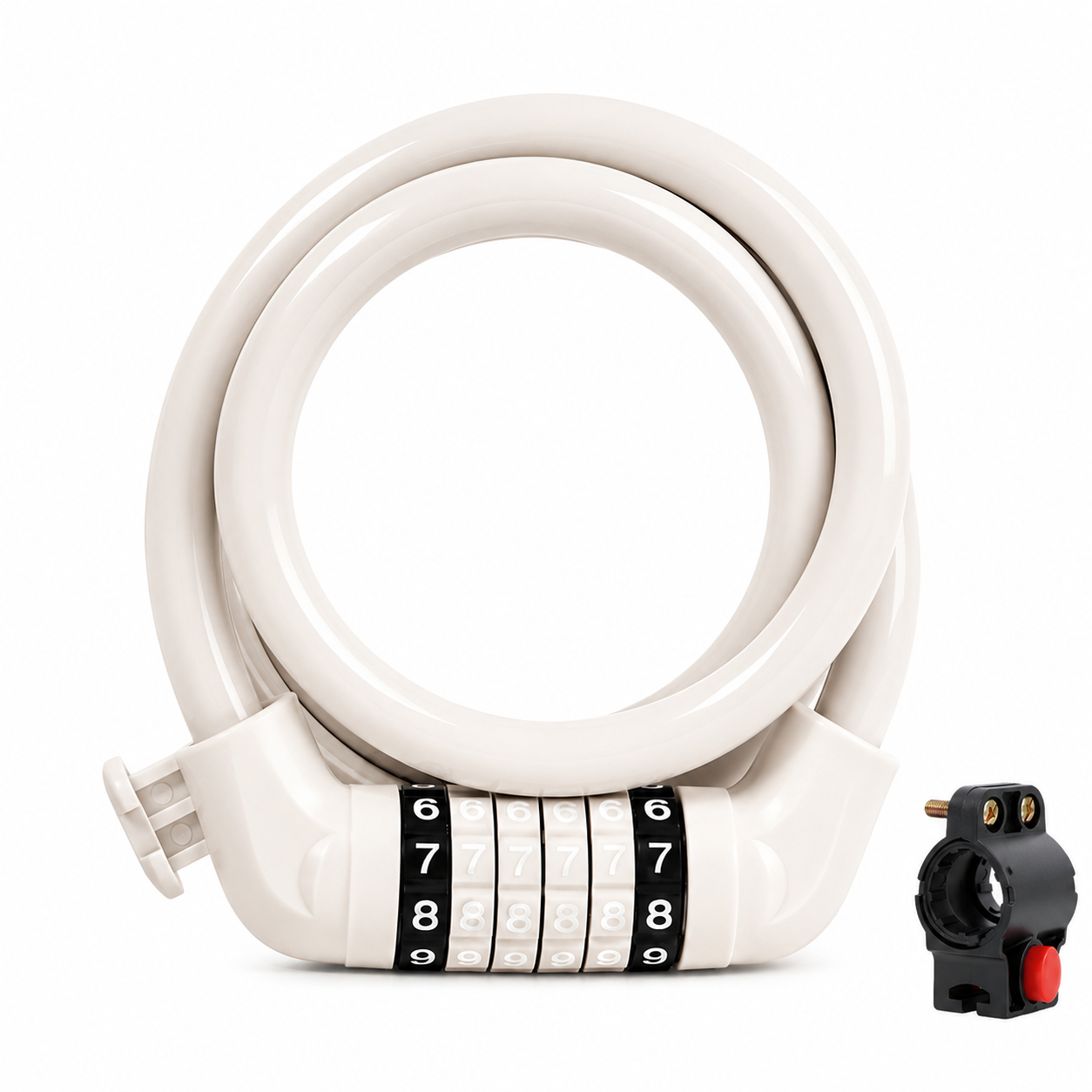Steel cable bike lock for commuting and cycling