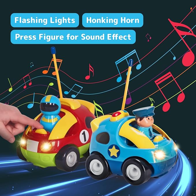 Steering wheel remote control car for toddlers