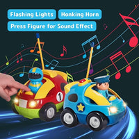 Steering wheel remote control car for toddlers