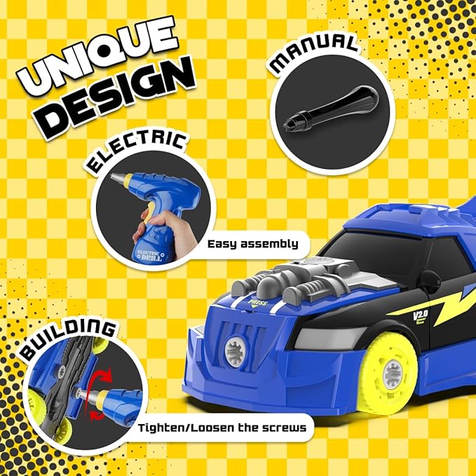 STEM building car toy for kids aged 3 to 5 years