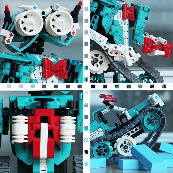 STEM robot car building set featuring 440 pieces for DIY assembly activities.