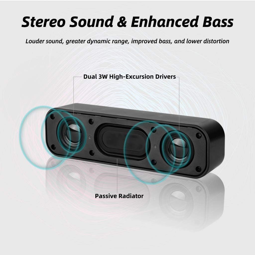 Computer Speaker Stereo Sound Enhanced Bass Output