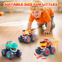 Stocking stuffer pull-back monster truck toy for toddler boys