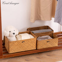 storage basket with lid for living room and bedroom decor