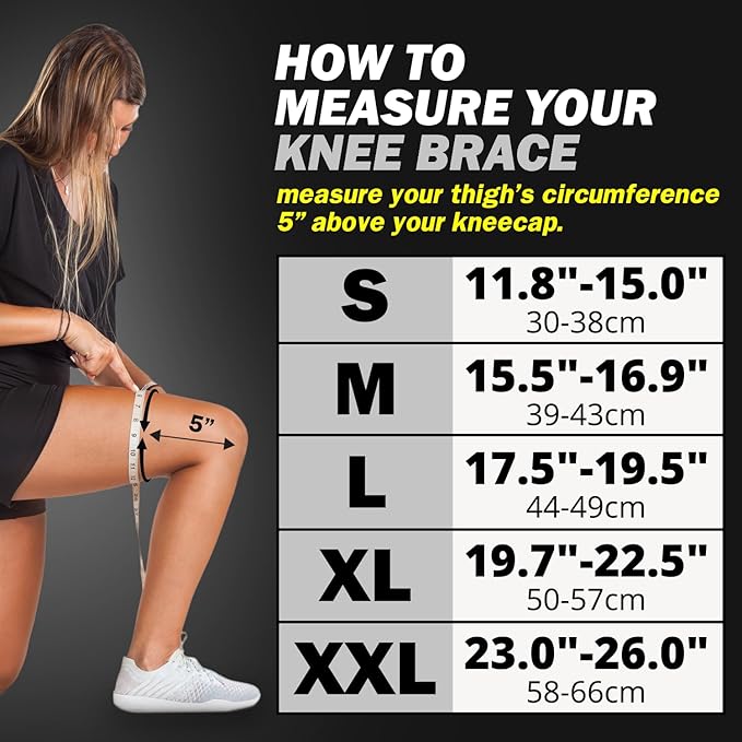 Stretch fabric knee support sleeve with flexible comfort fit