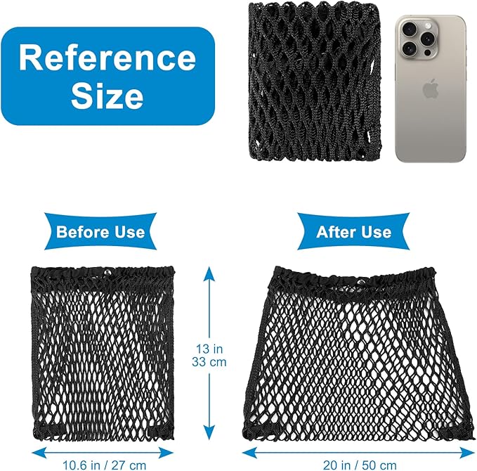 Large Capacity Stroller Organizer, Mesh Net for Storing Baby Items with Easy Access