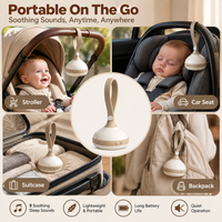 Baby sleep sound device conveniently positioned with stroller gear for everyday outings