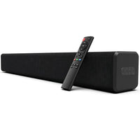 Studio audio bundle setup with headphones, microphone, amplifier and wireless soundbar for home entertainment and recording use.