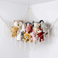 Stuffed Animal Storage Hammock Net for Corner Toy Organization in Kids Room