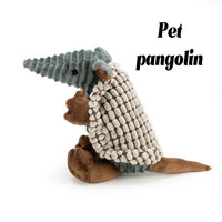 Stuffed Armadillo Dog Toy Gray 8 Inch with Squeaker for Puppies and Dogs