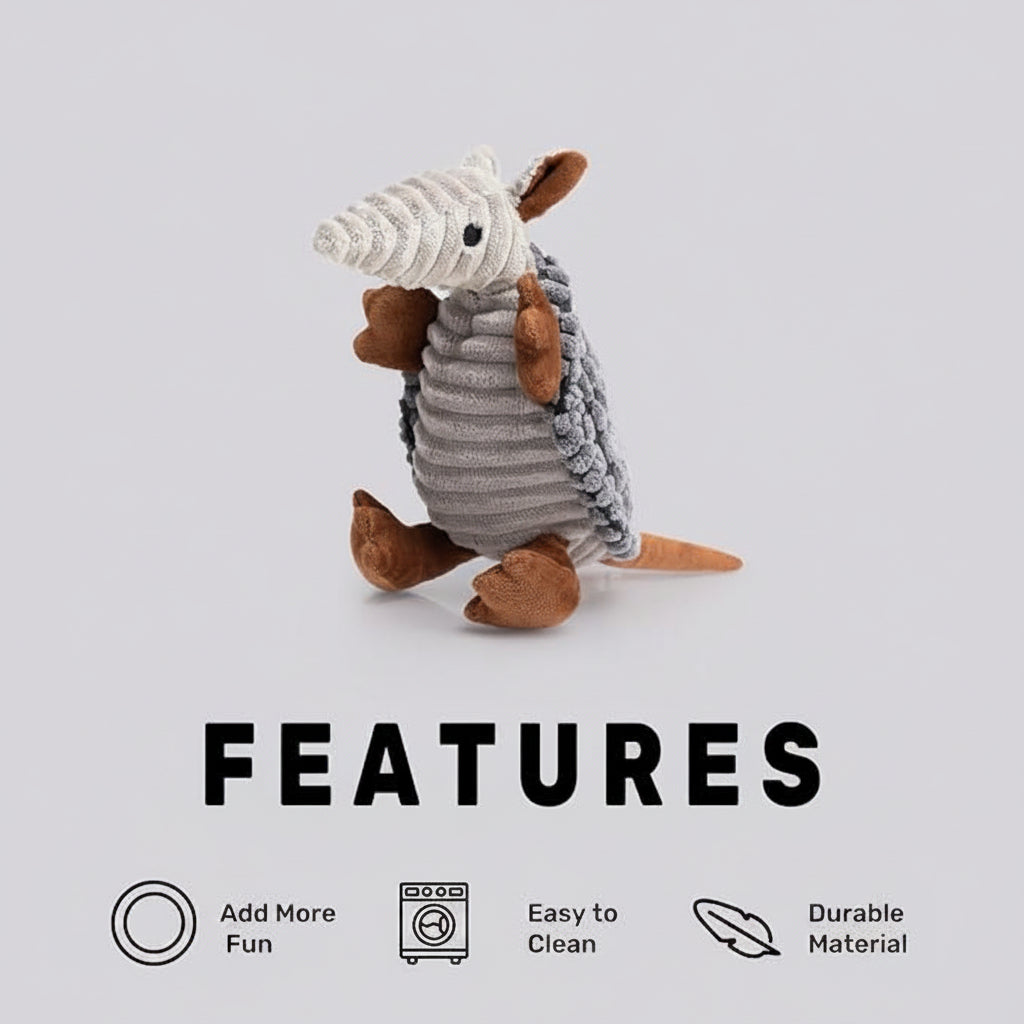 Stuffed Dog Toy with Soft Design for Indoor Pet Play Sessions