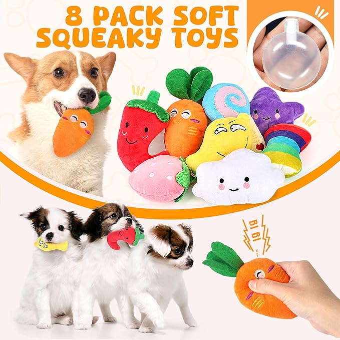 Stuffed dog toy shapes shown as a set