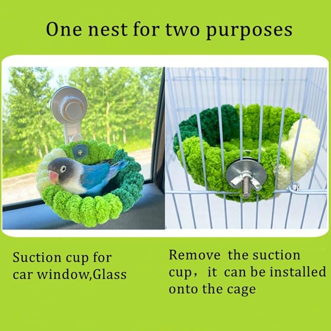 Suction Cup Bird Nest for Travel and Cage
