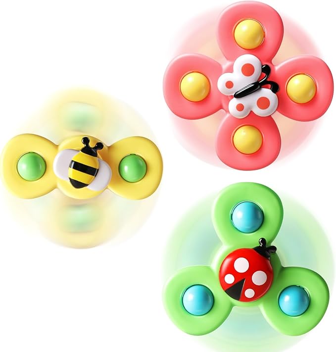suction cup spinner toys for toddlers with colorful spinning design