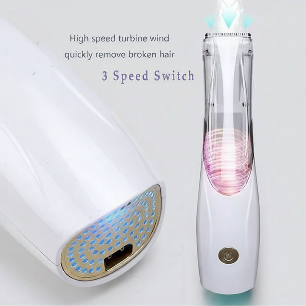 Pet Hair Trimmer With Built-In Suction Collection System