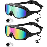 Swim goggles 2 pack with anti-fog coating and UV protection for adults and kids