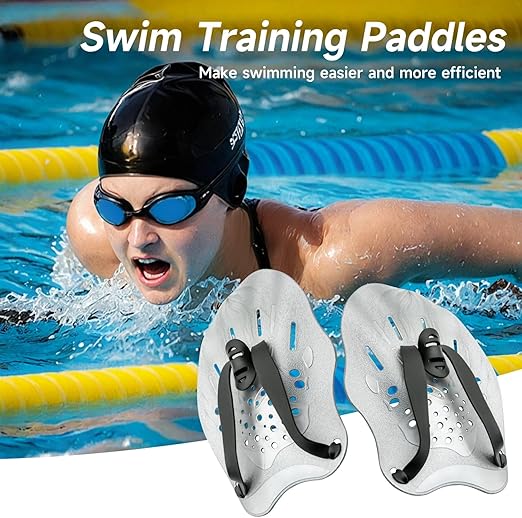 Swim training paddles for improving technique and endurance in water