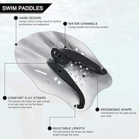 Ergonomic swimming paddles for comfortable and effective training