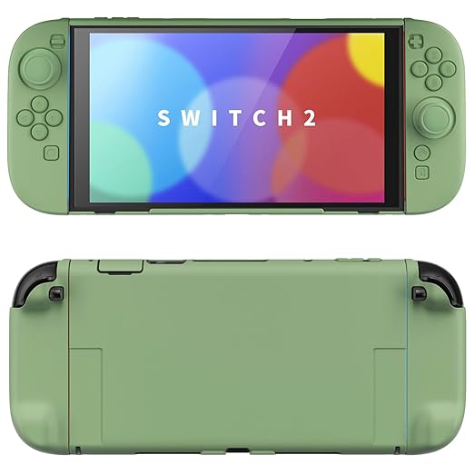 hard protective case for switch 2 matcha green full body cove