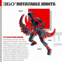 T13 Robot Figure for Collectors – 3D Printed Titan 13 Action Figure with Movable Joints