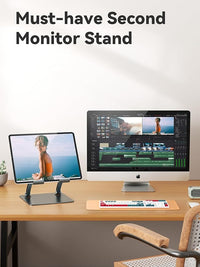 aluminum tablet stand adjustable height and angle ergonomic use